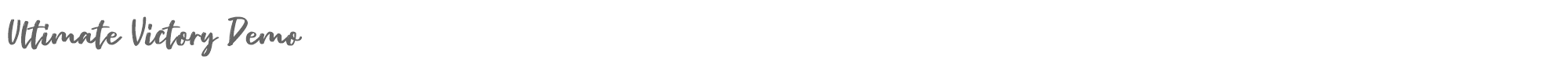 Ultimate Victory Ultimate Victory Demo.ttf font preview